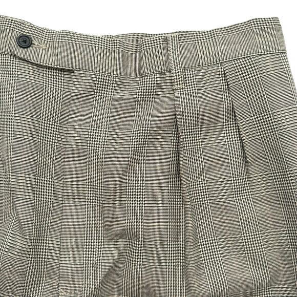 TOMMY HILFIGER Women's 36x32 Black Tan Houndstooth Plaid Straight Leg Pants‎ - Picture 1 of 7